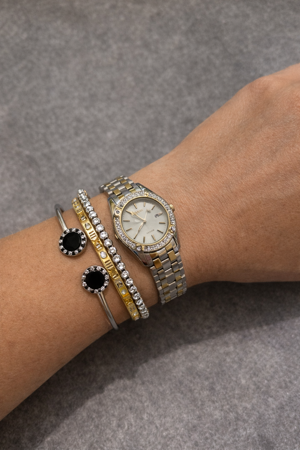Bracelete Romano Cristal Ônix