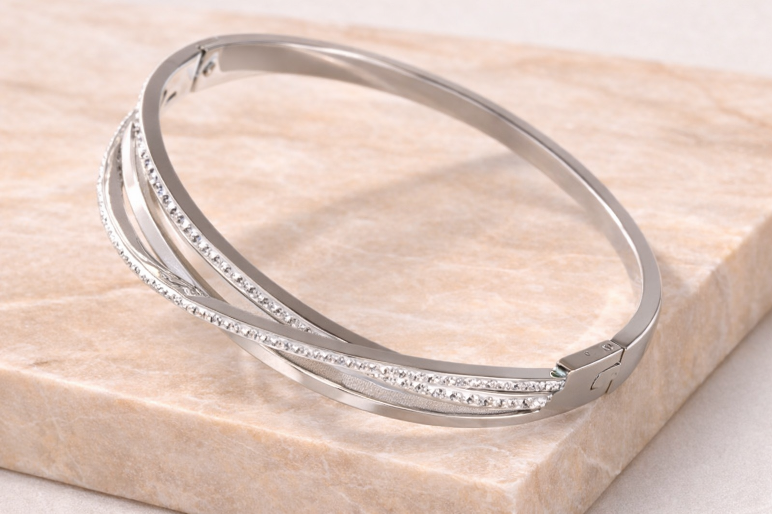 Bracelete Triplo Luz Zircônias