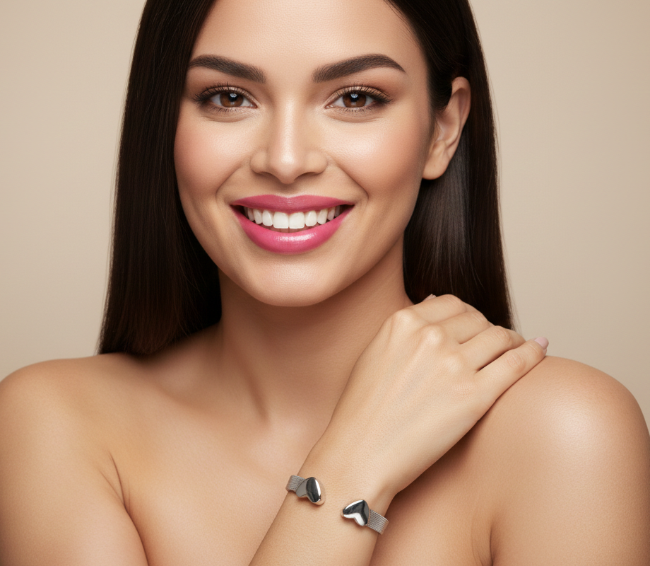 Bracelete Coração Trama