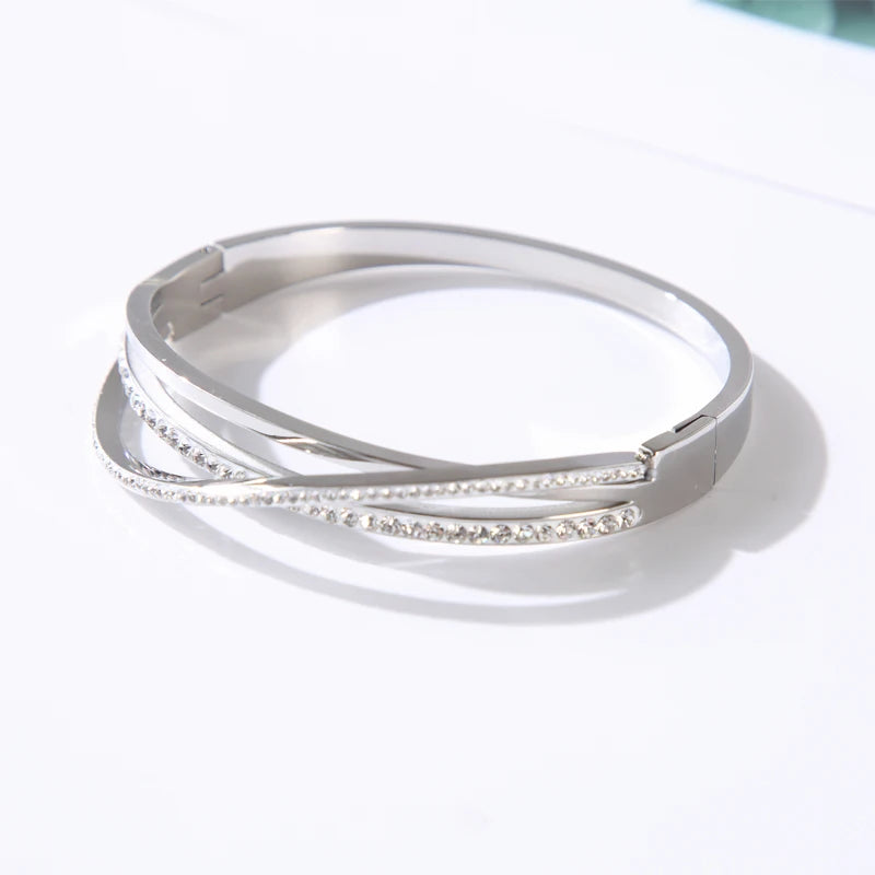 Bracelete Triplo Luz Zircônias