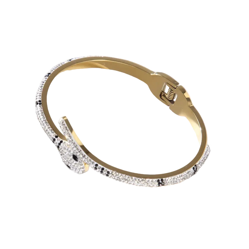 Bracelete Serpente Cravejado