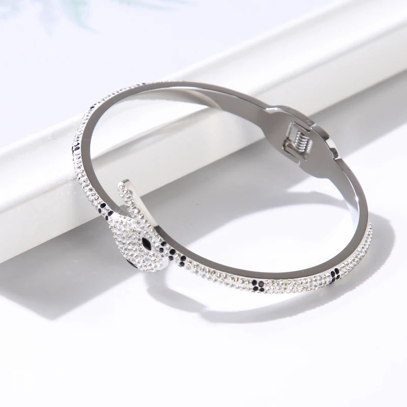 Bracelete Serpente Cravejado