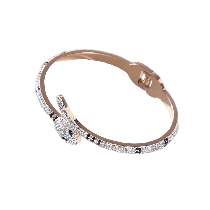 Bracelete Serpente Cravejado