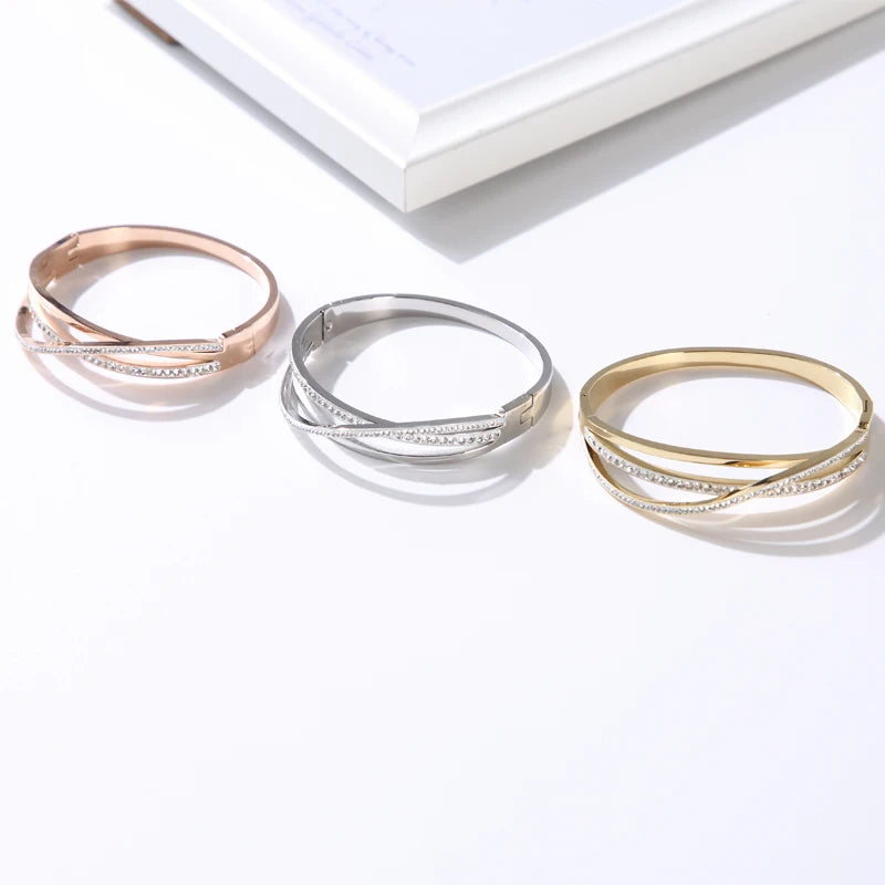 Bracelete Triplo Luz Zircônias