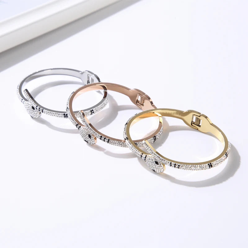 Bracelete Serpente Cravejado