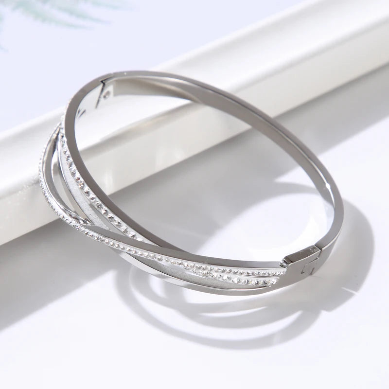 Bracelete Triplo Luz Zircônias