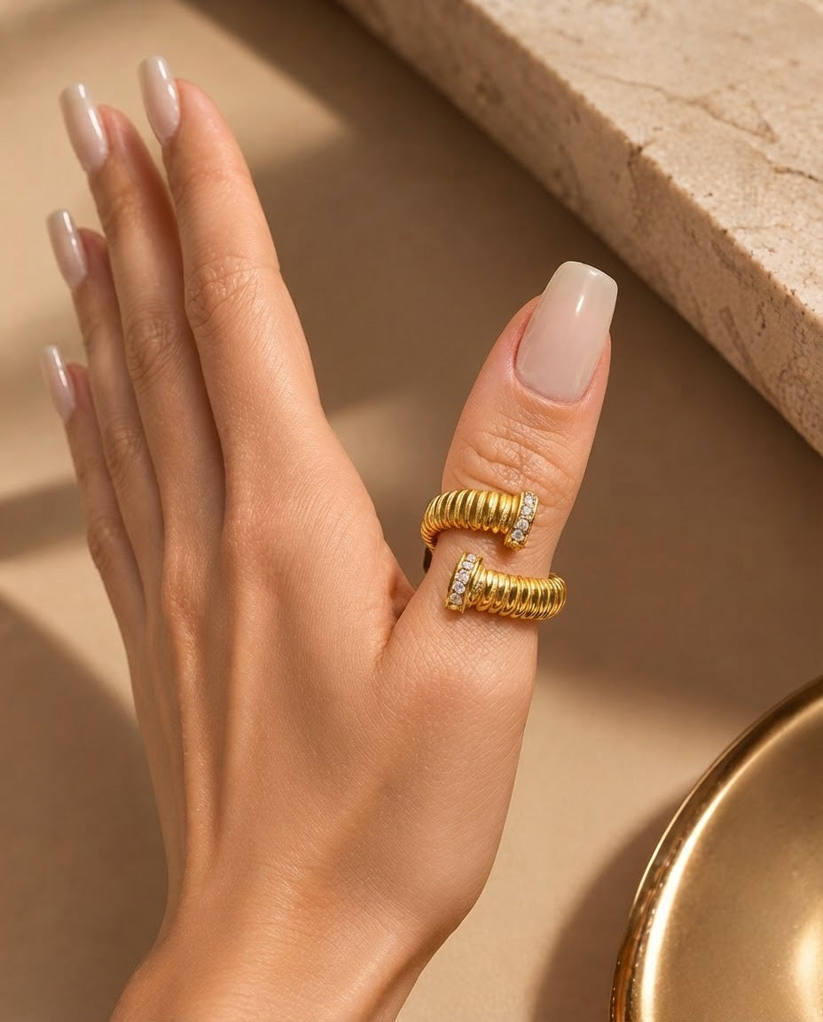 Anel Espiral Glam