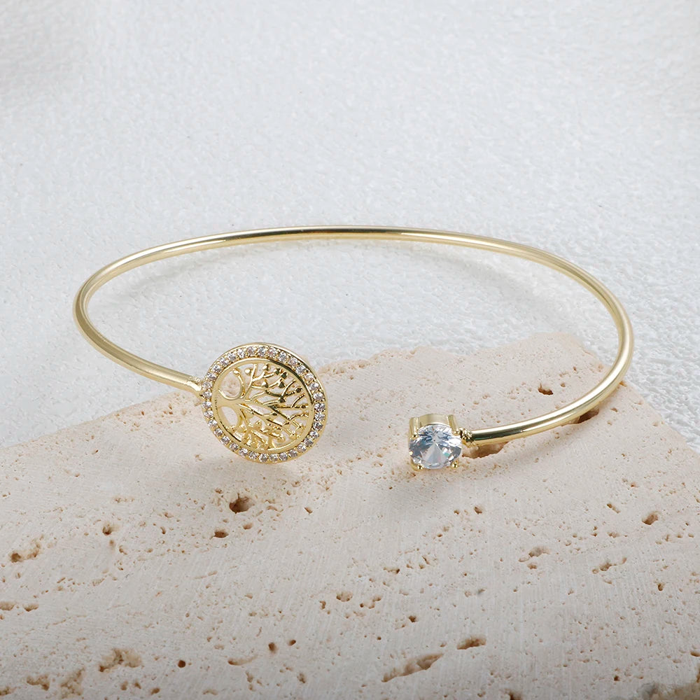 Bracelete Árvore Da Vida Com Zircônias