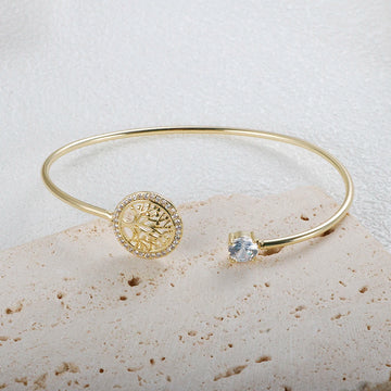 Bracelete Árvore Da Vida Com Zircônias