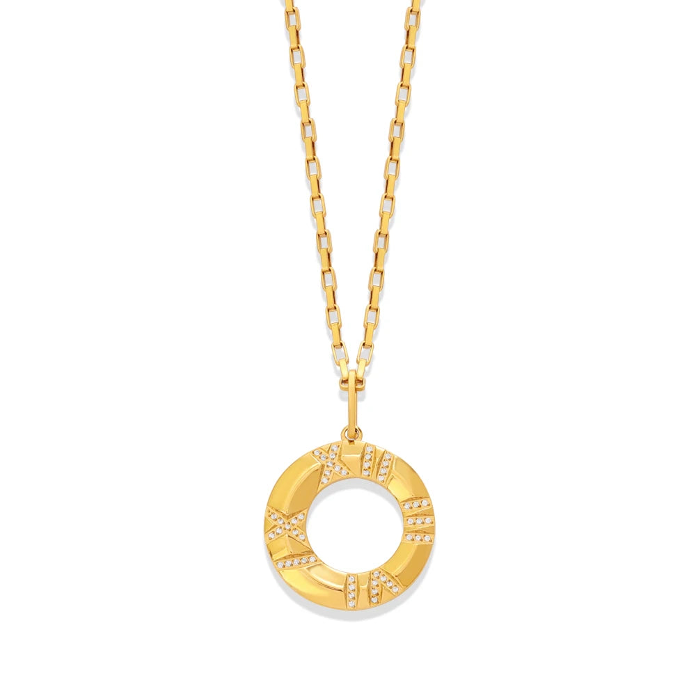 Colar Medalha Roma Cravejada