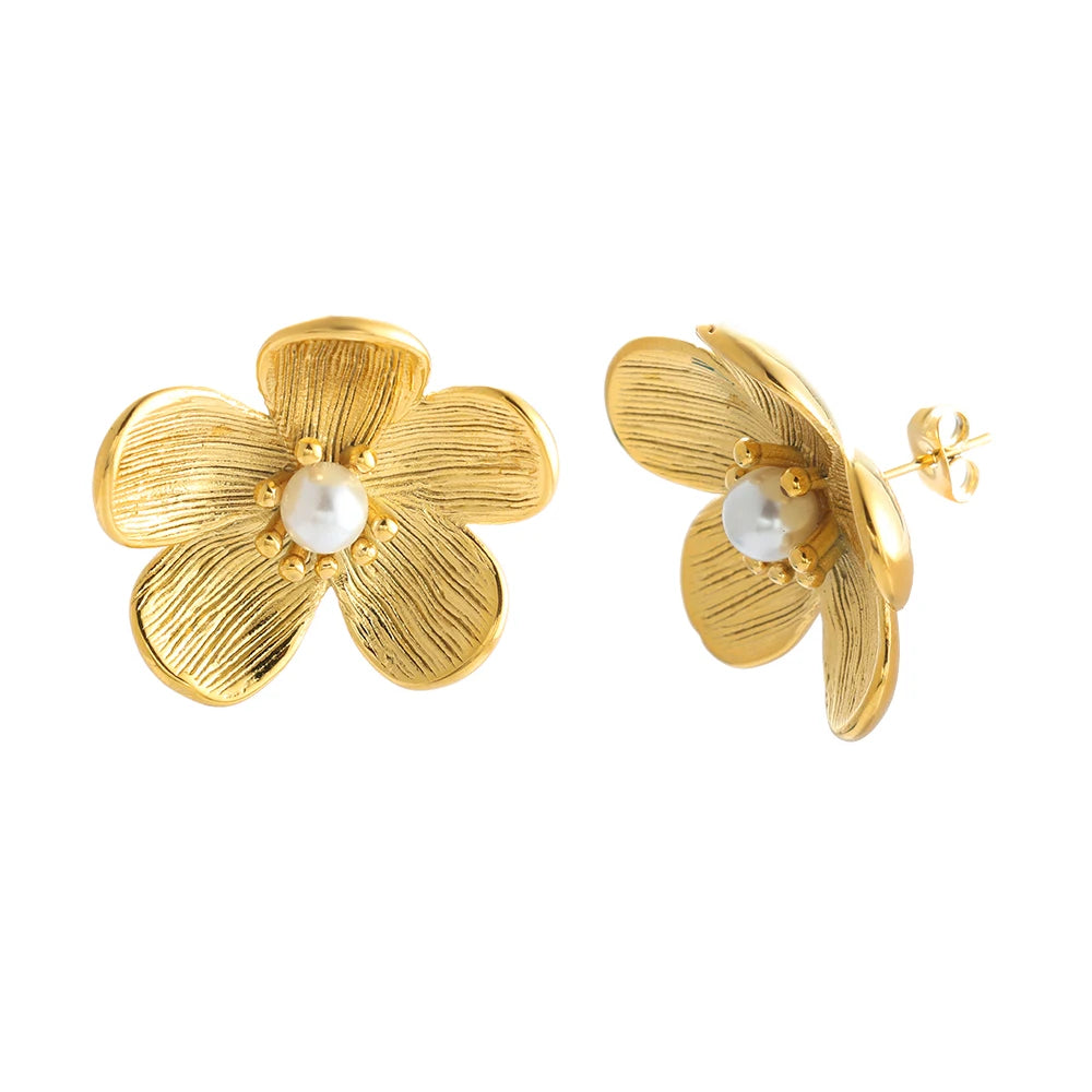 Brinco Flor de Pérola Delicada