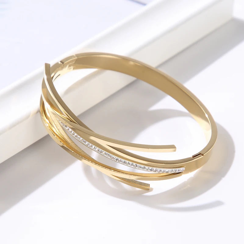 Bracelete Triplo Luz Zircônias