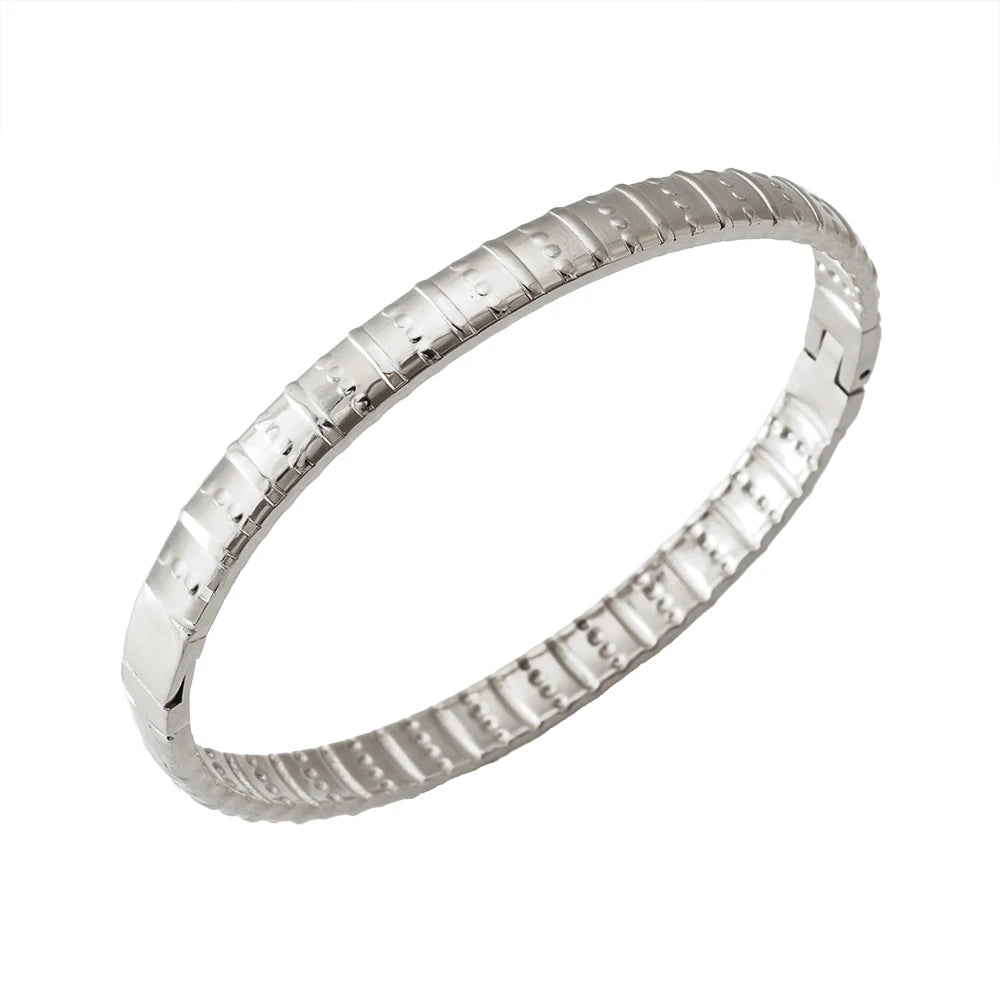 Bracelete Geométrico Texturizado