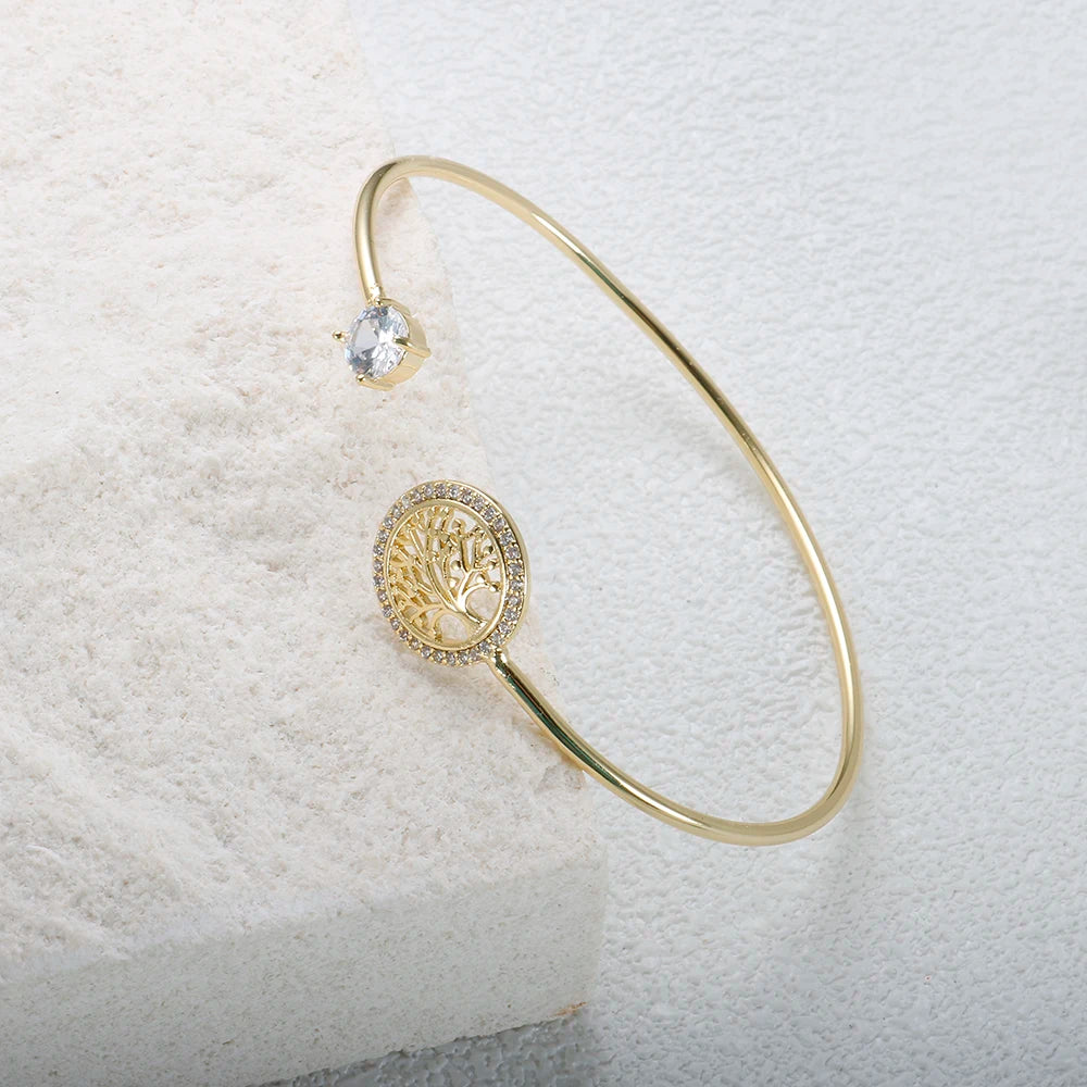 Bracelete Árvore Da Vida Com Zircônias