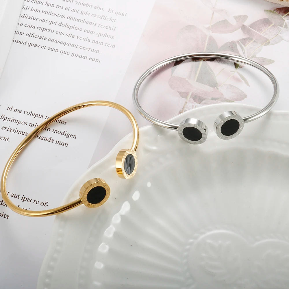 Bracelete Romano Cristal Ônix