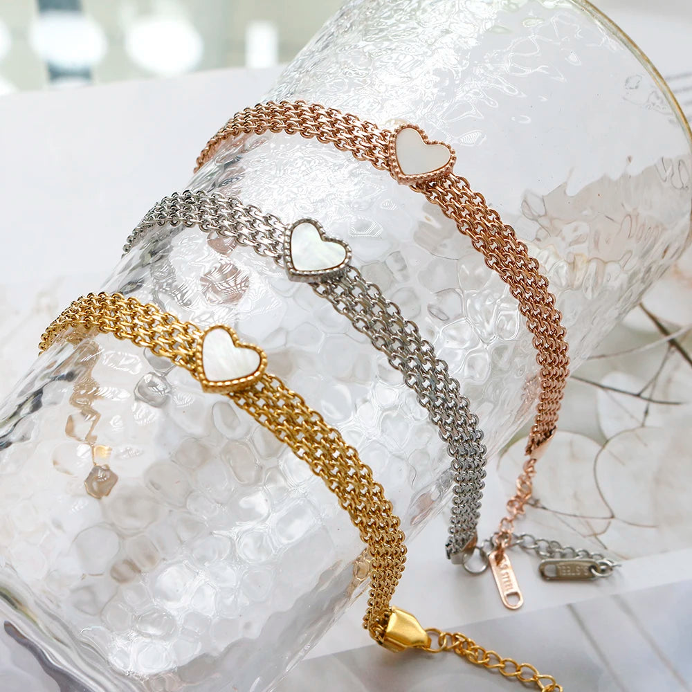 Pulseira Mesh Coração Chunky