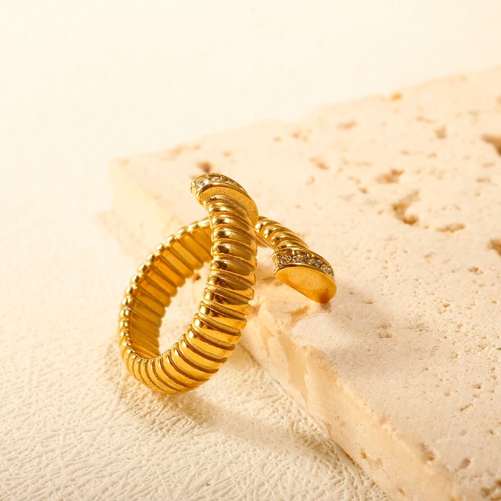 Anel Espiral Glam
