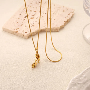 Colar Lariat Nó Dourado