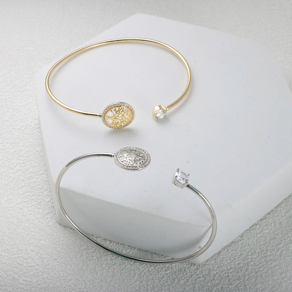 Bracelete Árvore Da Vida Com Zircônias