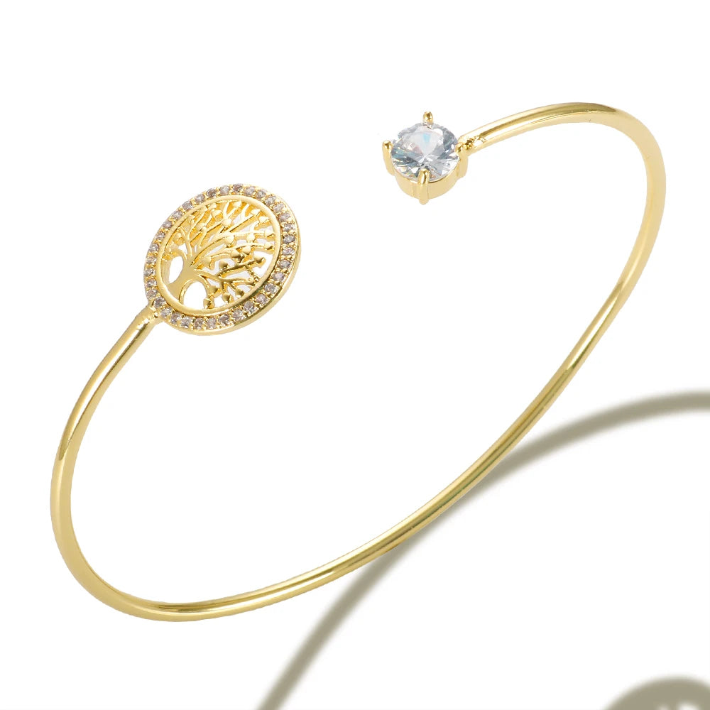 Bracelete Árvore Da Vida Com Zircônias
