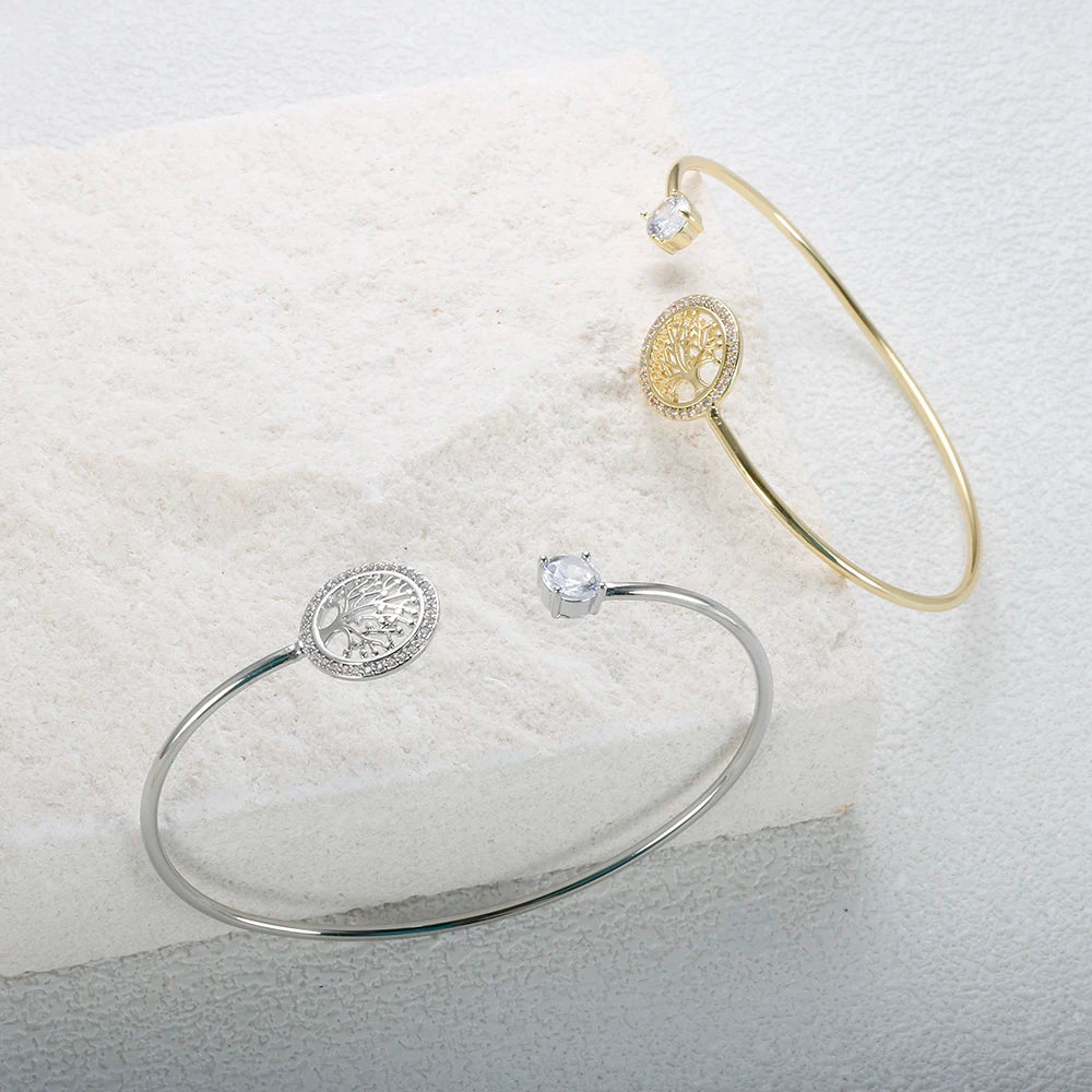 Bracelete Árvore Da Vida Com Zircônias