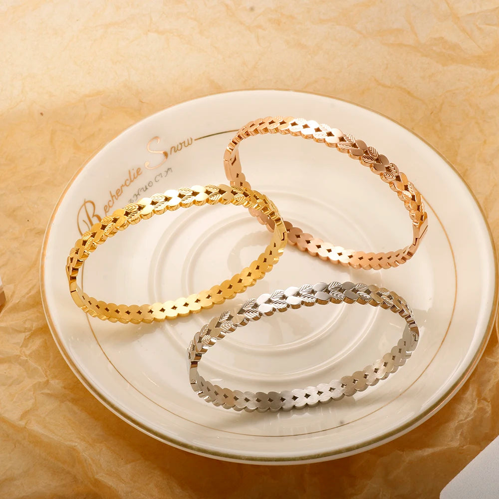 Bracelete Folhas de Roma