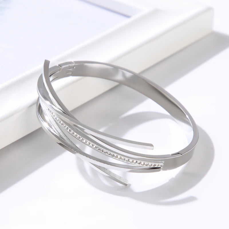Bracelete Triplo Luz Zircônias