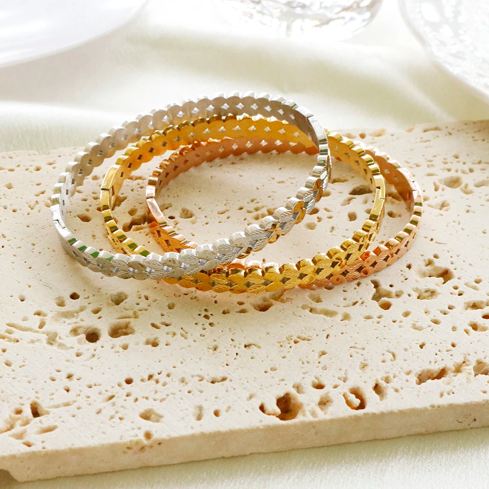 Bracelete Folhas de Roma