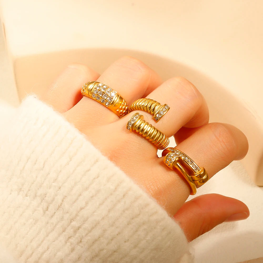 Anel Espiral Glam