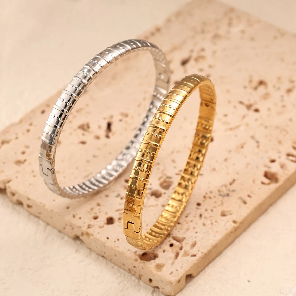 Bracelete Geométrico Texturizado
