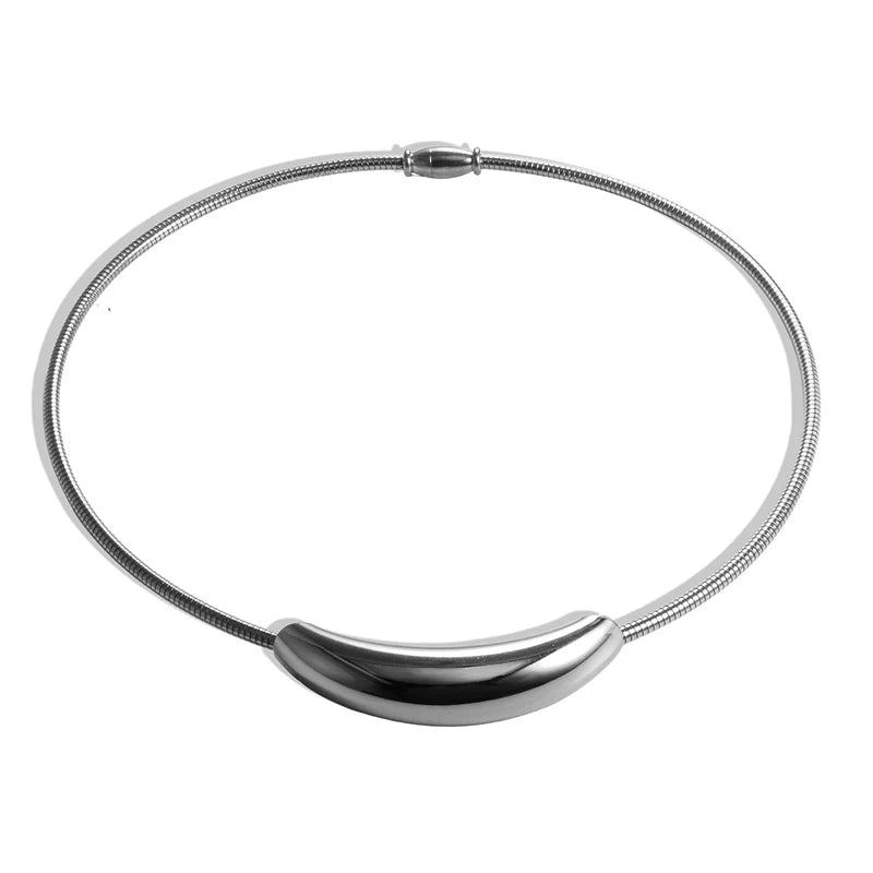 Colar Gota Curva Dourada