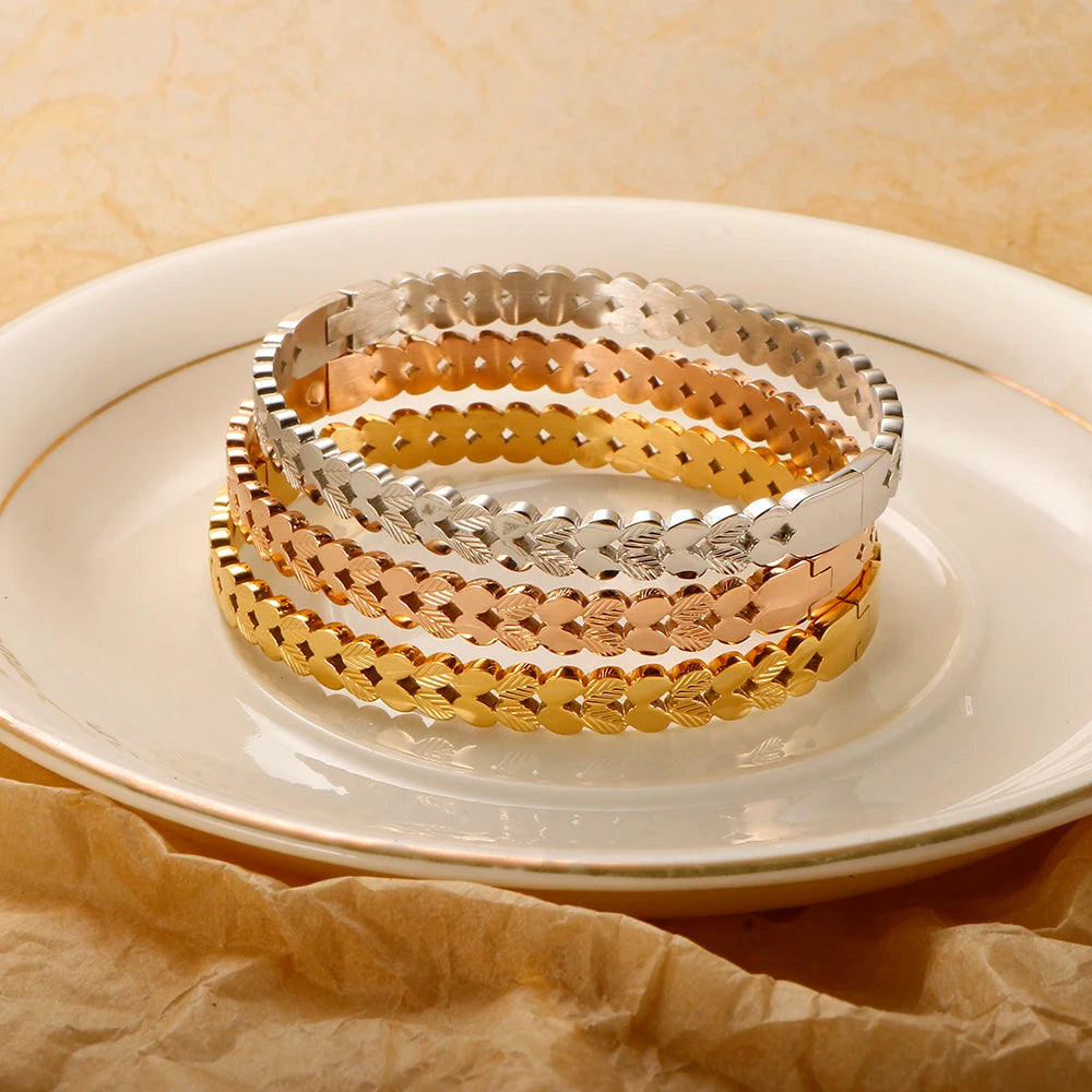 Bracelete Folhas de Roma
