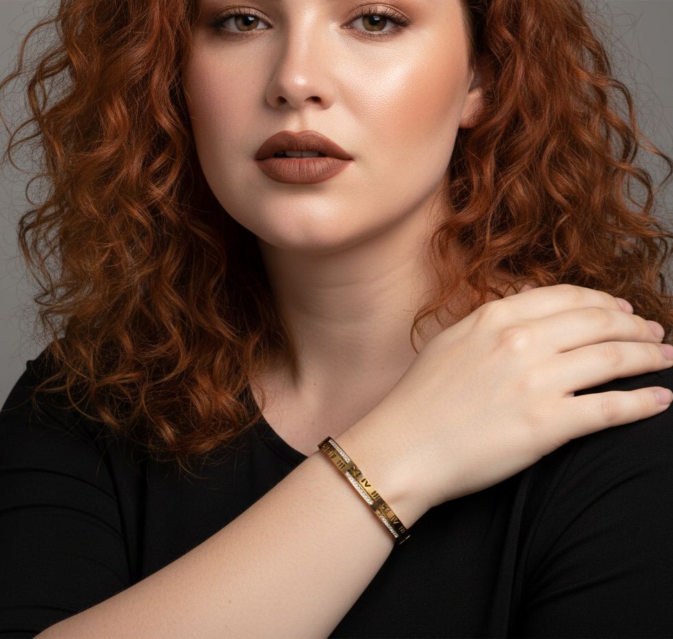 Bracelete Romana Com Zircônias