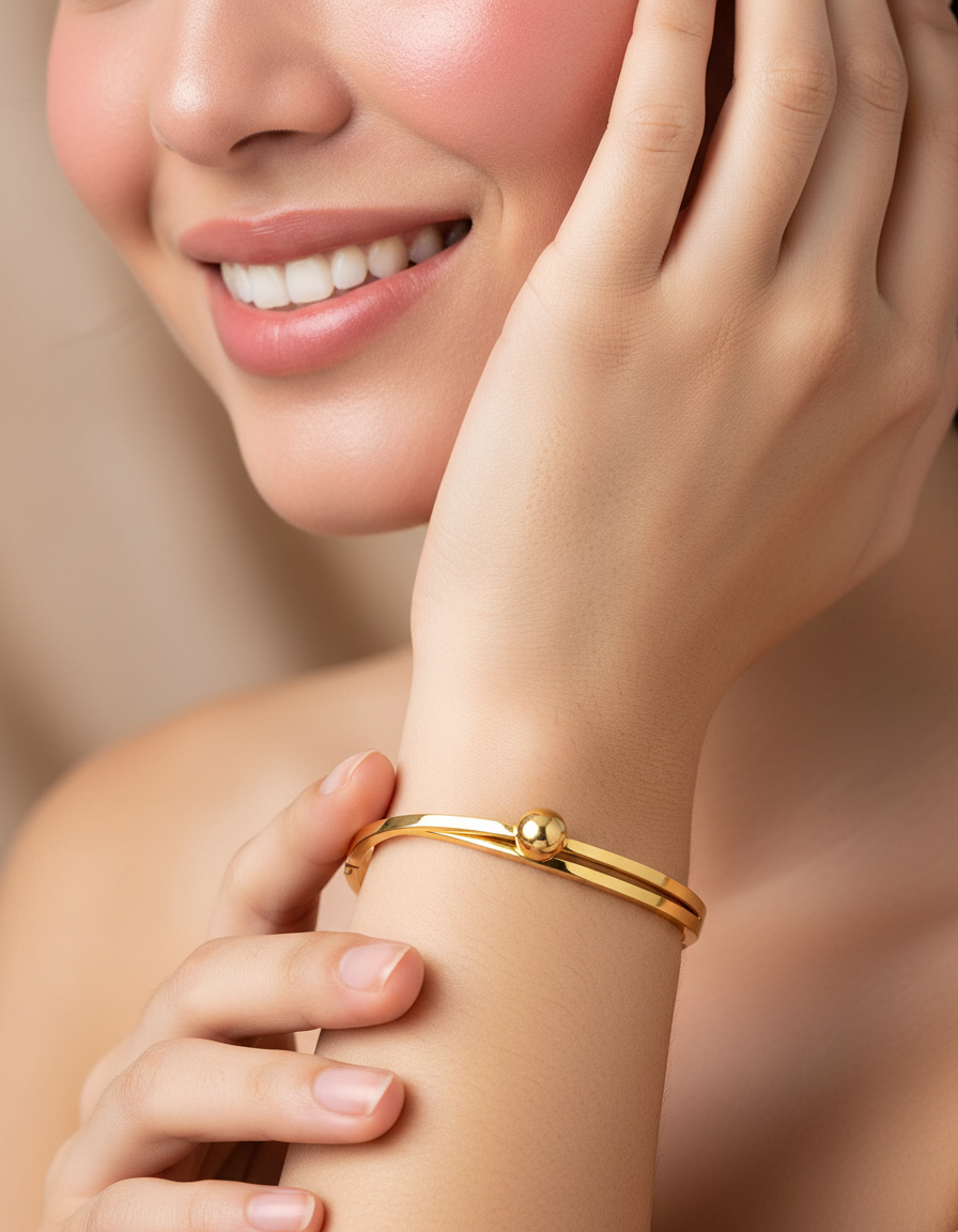 Bracelete Duas Faixas Vazado