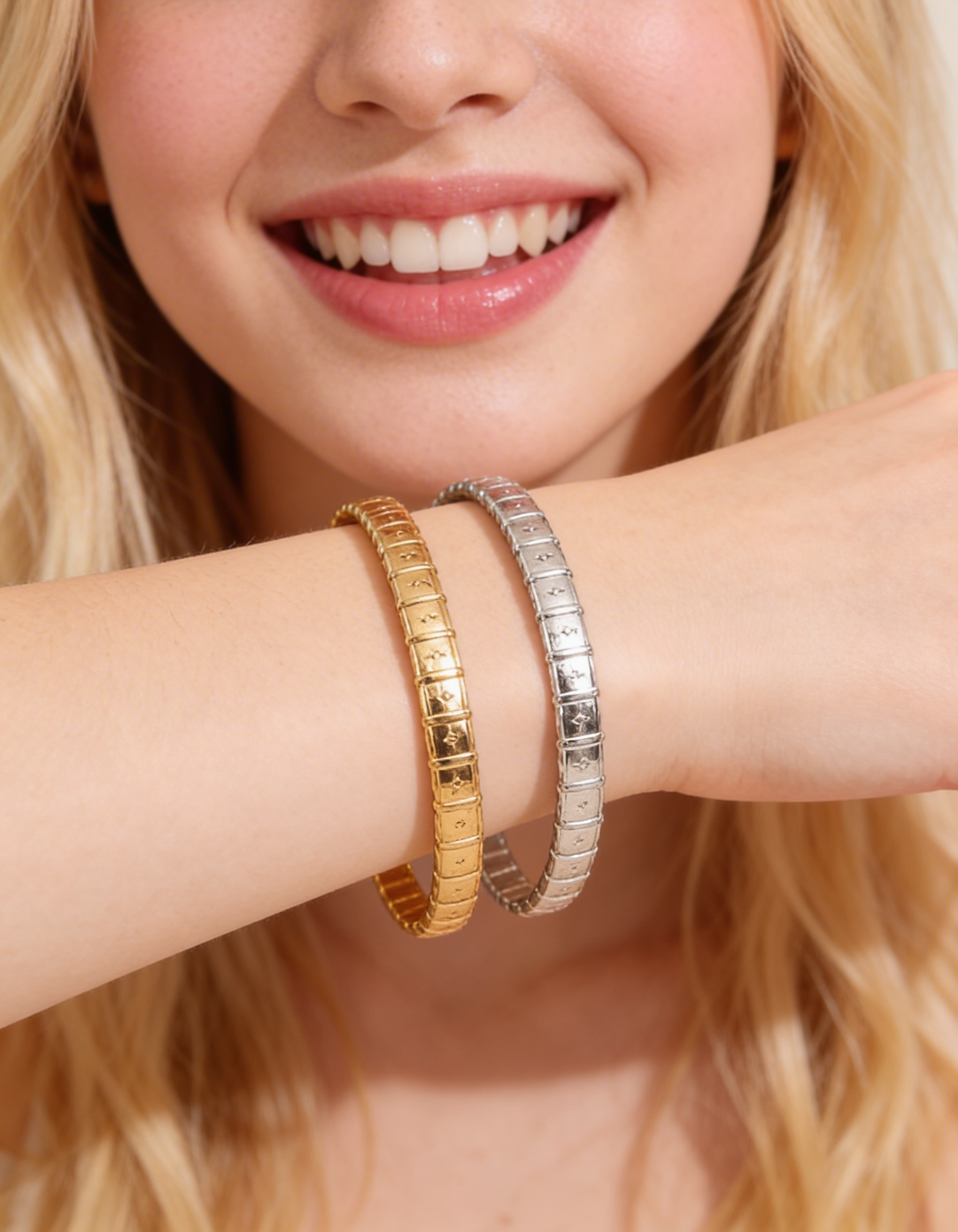 Bracelete Geométrico Texturizado