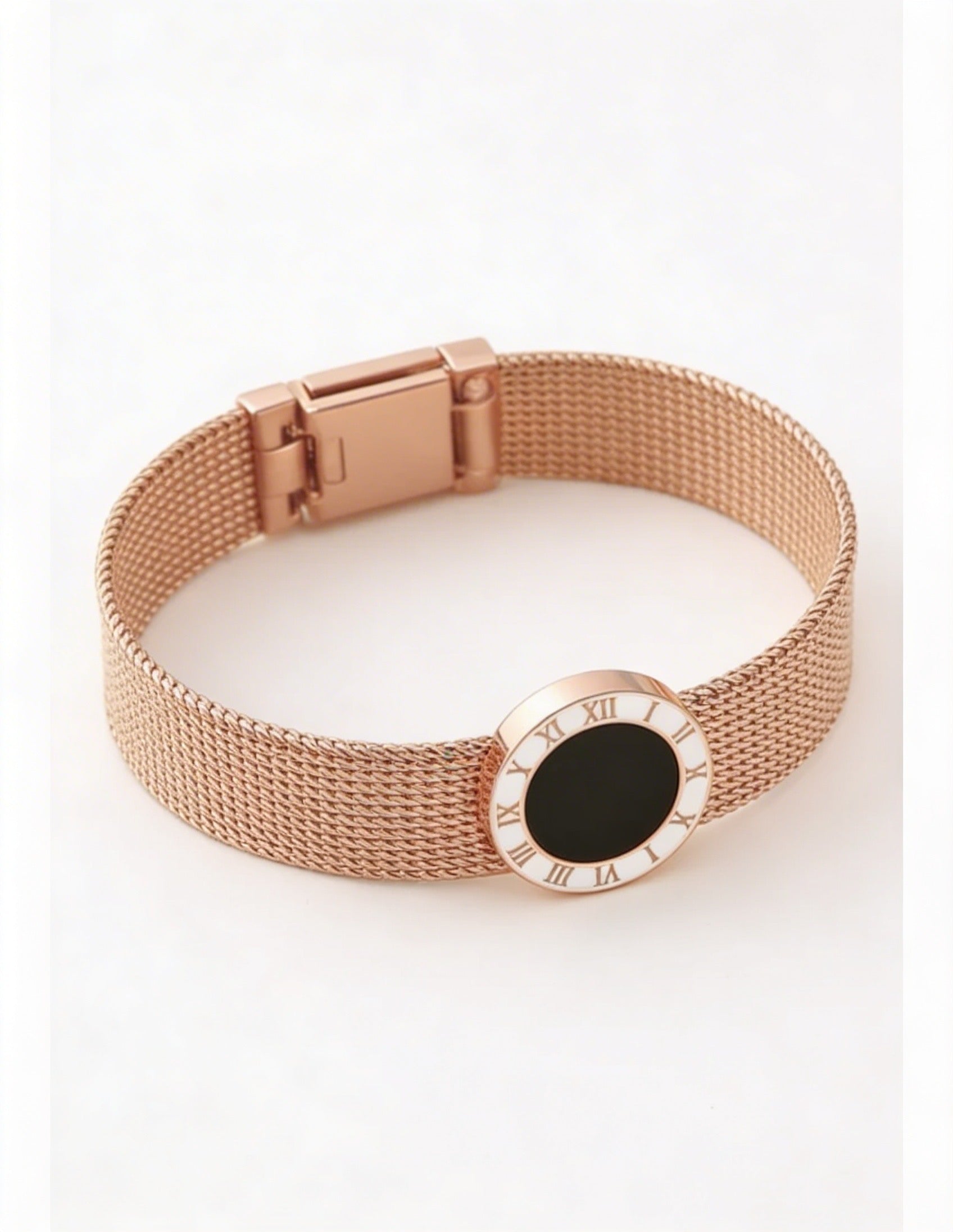 Pulseira Romana Mesh Black Charm