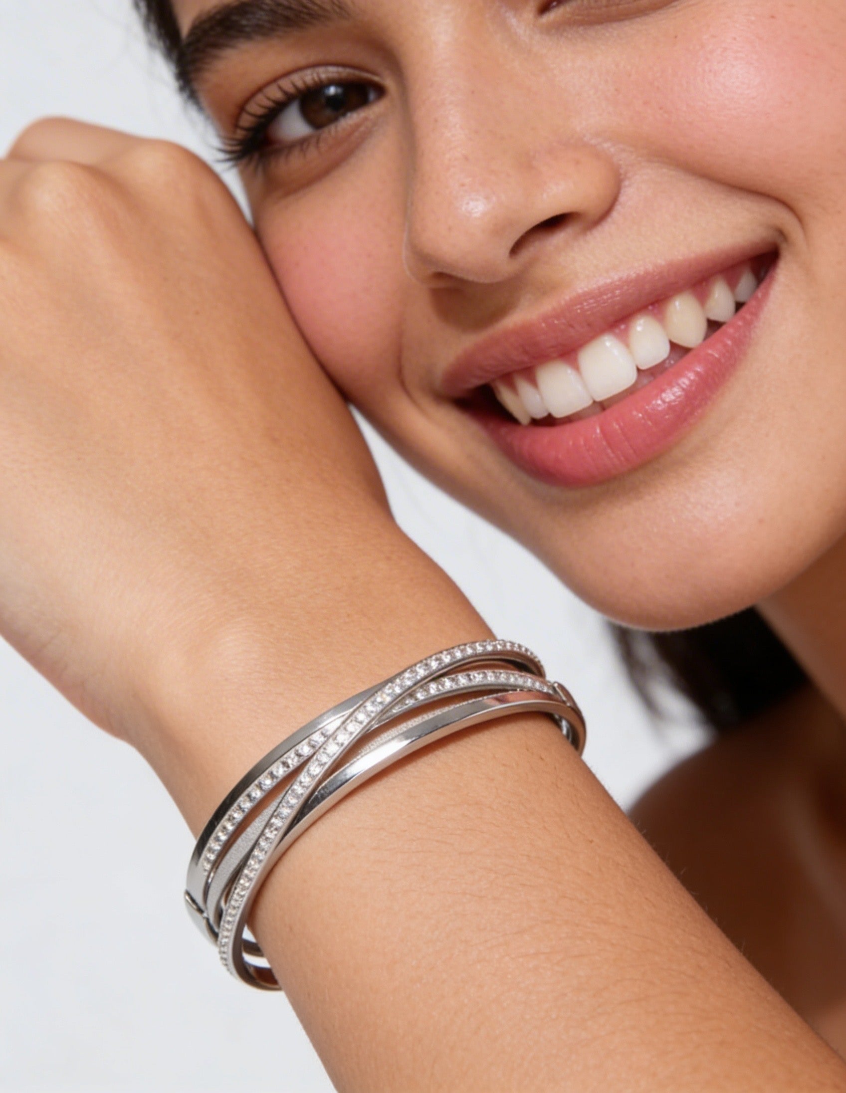 Bracelete Triplo Luz Zircônias