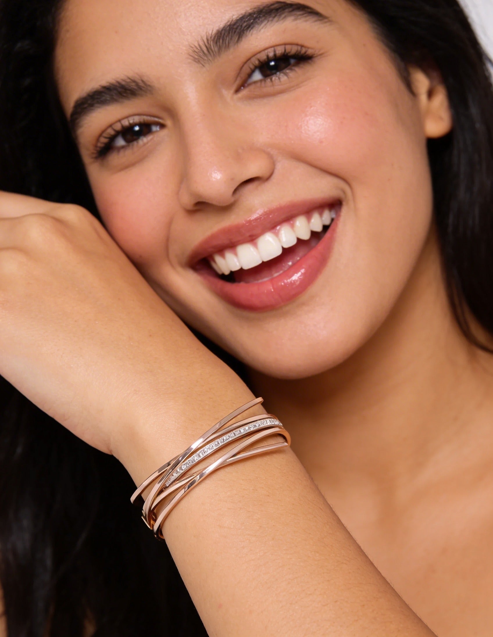 Bracelete Triplo Luz Zircônias