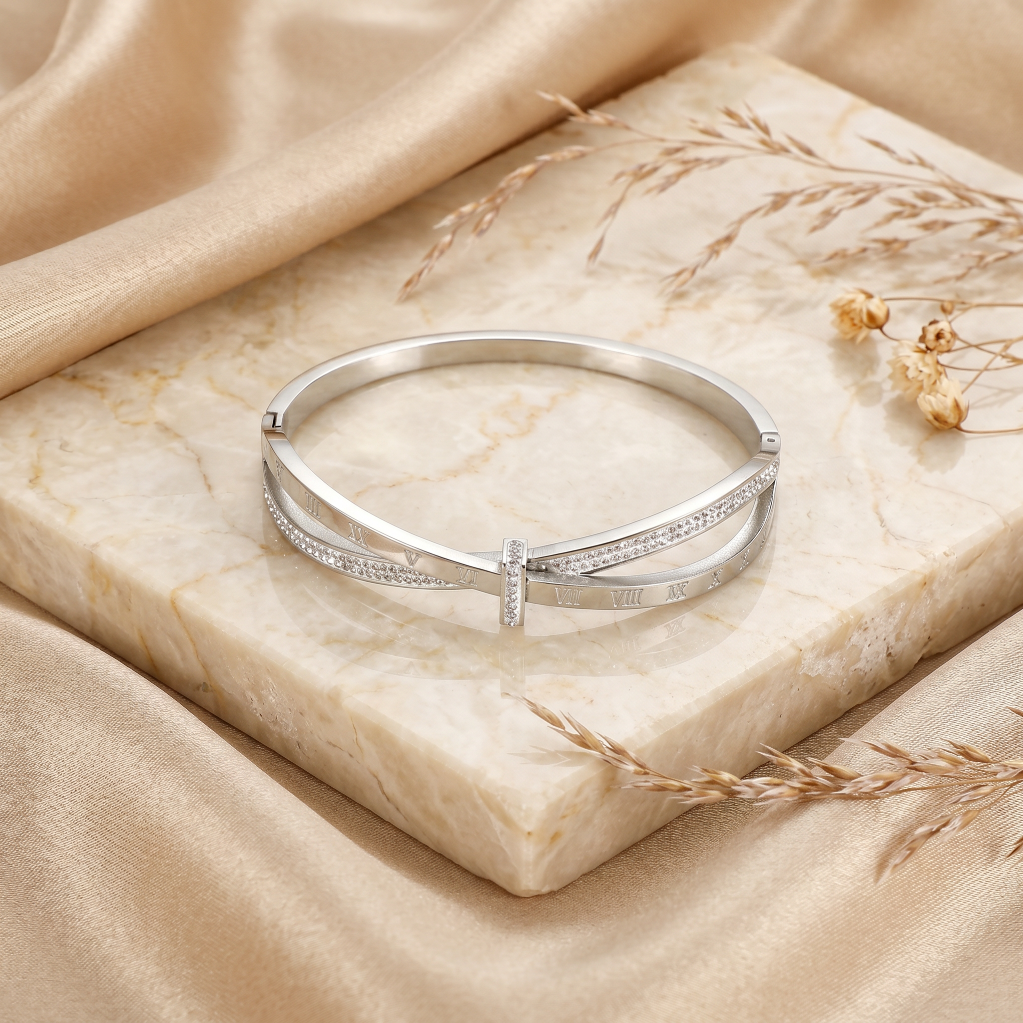 Bracelete Romana Cravejado